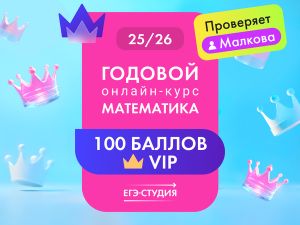 Онлайн-курс Математика 100 баллов VIP (25/26 г.)
